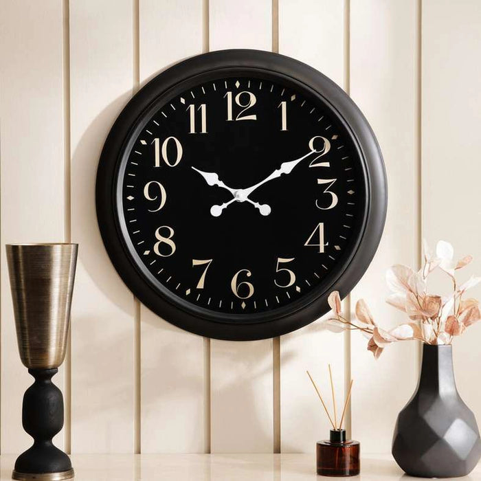 Warner Wall Clock Dia 61X5.7Cm- Black