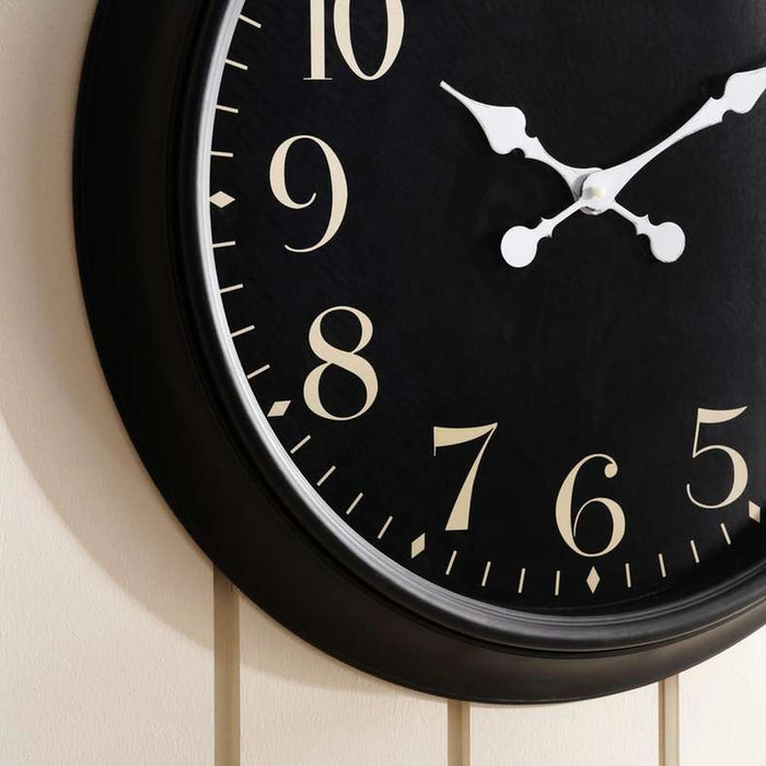 Warner Wall Clock Dia 61X5.7Cm- Black