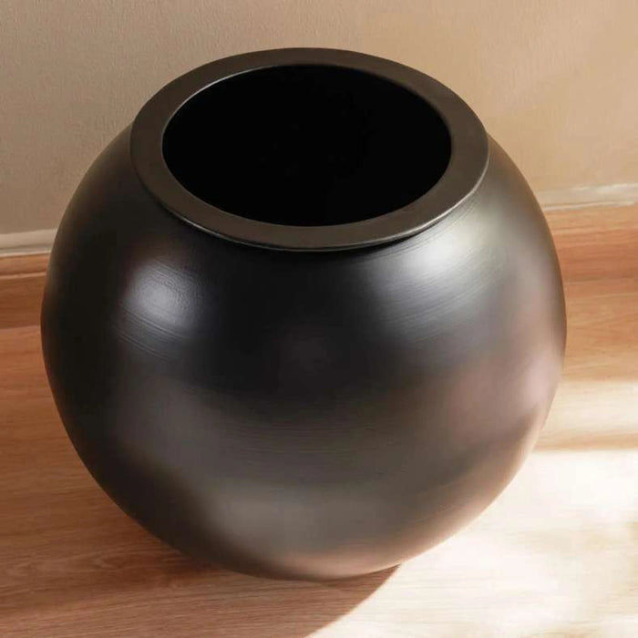 Warren Metal Round Planter 44X44X38Cm - Black