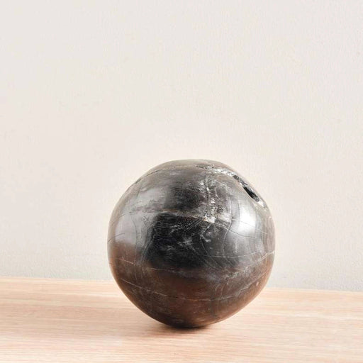 Warren Teak Wood Decor Ball 20X20X20Cm - Black PAN HOME
