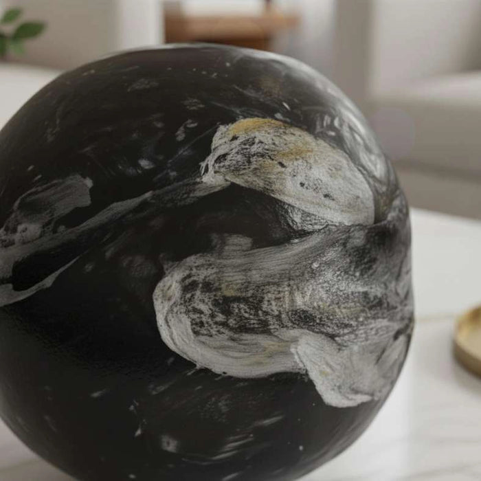 Warren Teak Wood Decor Ball 30X30X30Cm - Black