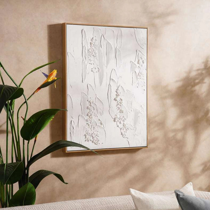 Warsaw Hand Painted Framed Wall Art 62X4.5X82Cm - Beige