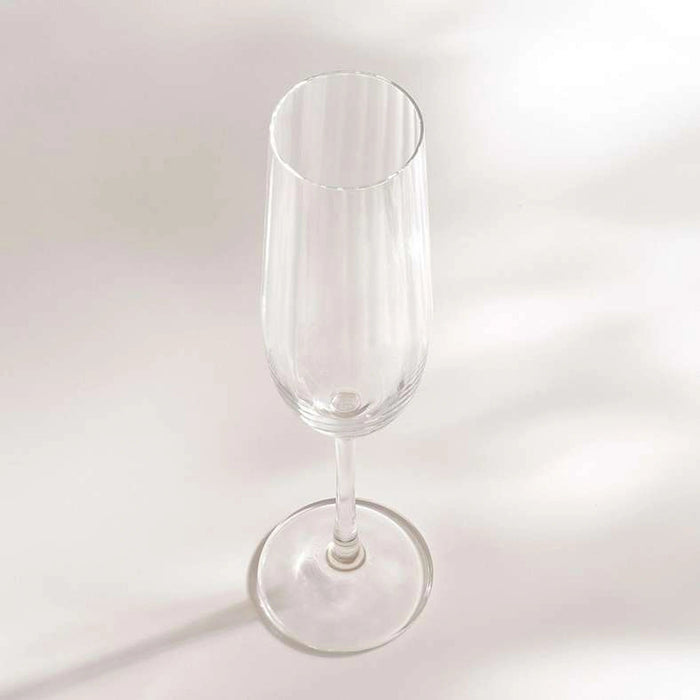 Waterfall 6-Piece Flute Crystal Glass Set 190Ml -Clear Pan Home