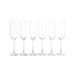 Waterfall 6-Piece Flute Crystal Glass Set 190Ml -Clear Pan Home