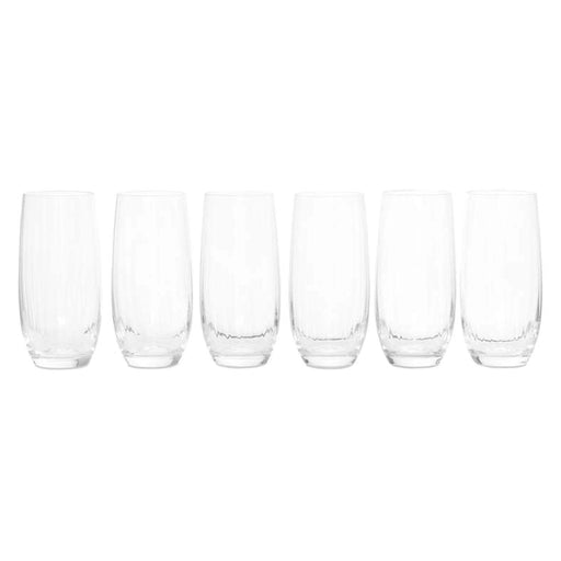 Waterfall 6-Piece Highball Crystal Glass Set 350Ml - Clear Pan Home
