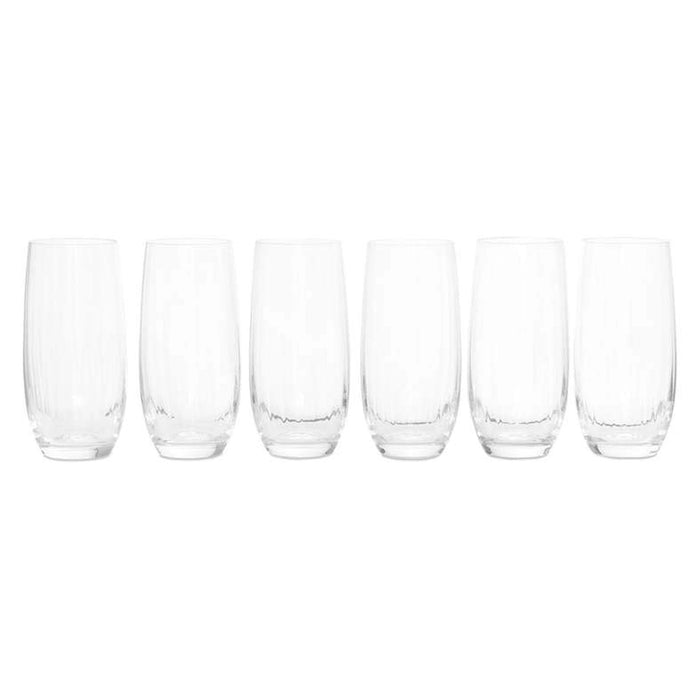 Waterfall 6-Piece Highball Crystal Glass Set 350Ml - Clear Pan Home