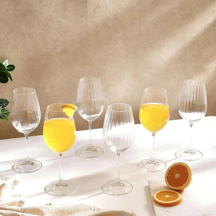 Waterfall 6-Piece Stemware Crystal Glass Set 350Ml -Clear Pan Home