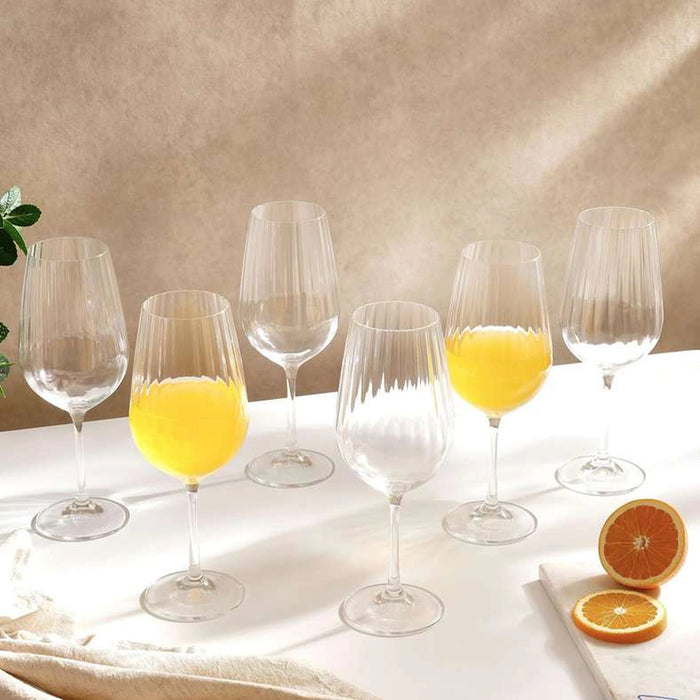 Waterfall 6-Piece Stemware Crystal Glass Set 550Ml -Clear Pan Home