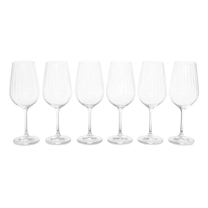 Waterfall 6-Piece Stemware Crystal Glass Set 550Ml -Clear Pan Home