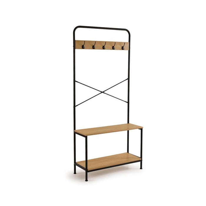 Watson Coat Hanger And Shoe Rack With 2-Shelves 80X30X170Cm - Natural