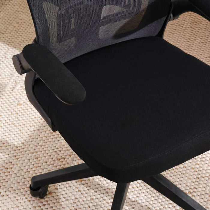 Watts Office Medium Back Chair Mesh & Fabric - Black