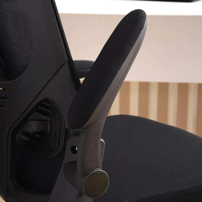 Watts Office Medium Back Chair Mesh & Fabric - Black