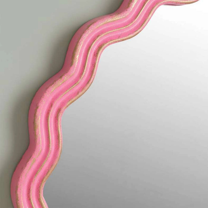 Wavelyn Wall Mirror Dia 30Cm - Pink