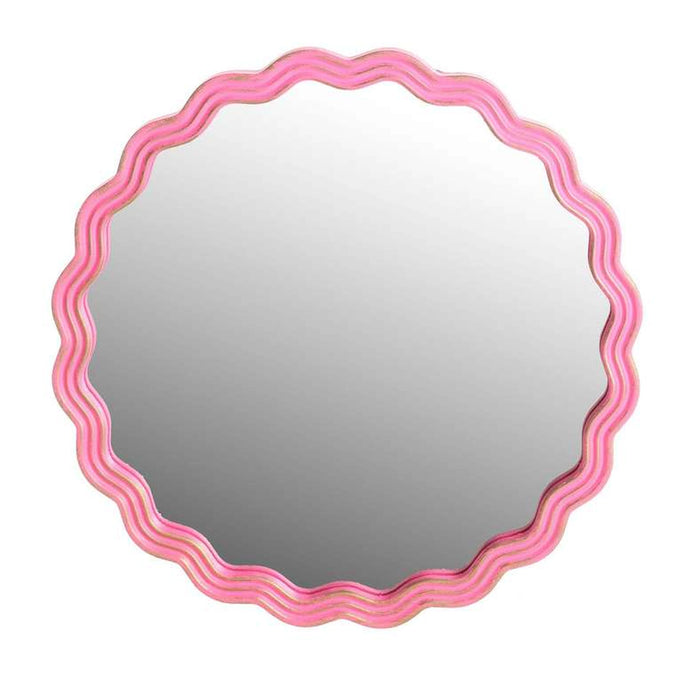 Wavelyn Wall Mirror Dia 30Cm - Pink