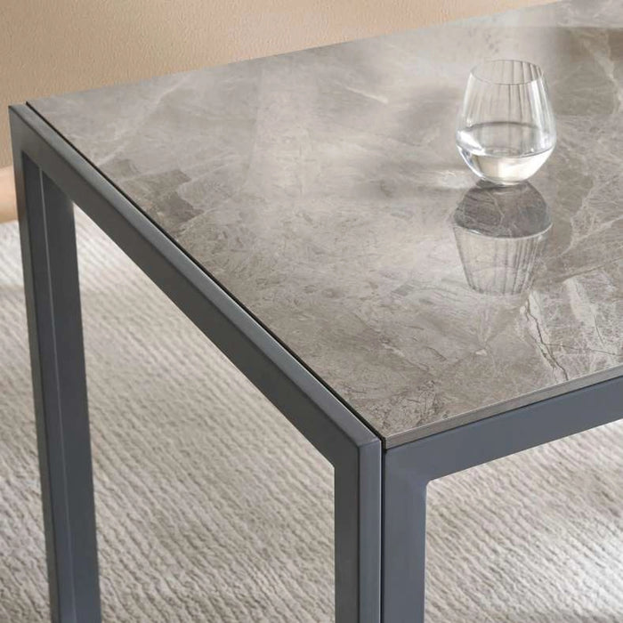 Waver 1+6 Dining Set Sintered Stone - White Grey