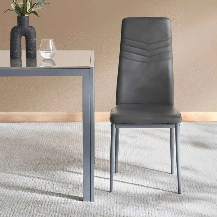 Waver 1+6 Dining Set Sintered Stone - White Grey