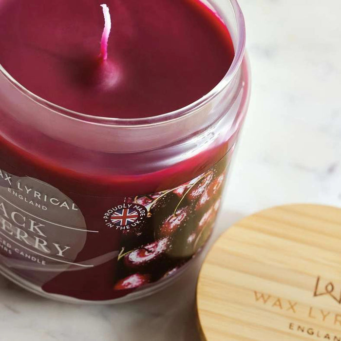 Wax Lyricals Black Cherry Paraffin Wax Candle 335Gms 9X9X10Cm - Red