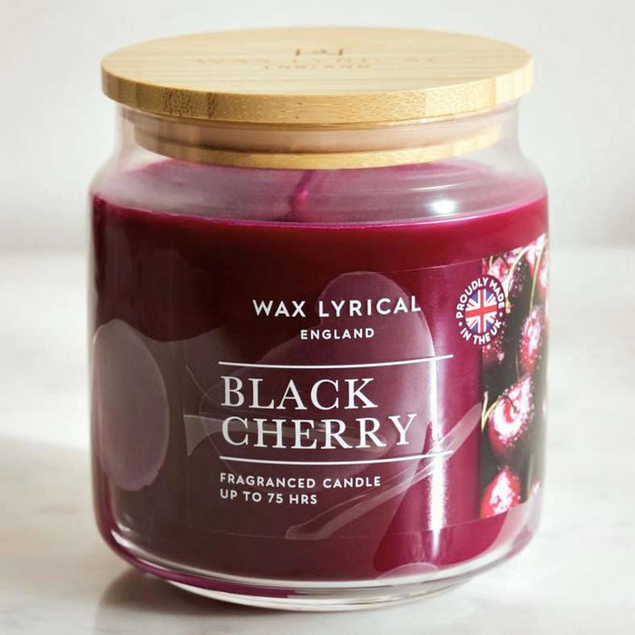 Wax Lyricals Black Cherry Paraffin Wax Candle 335Gms 9X9X10Cm - Red