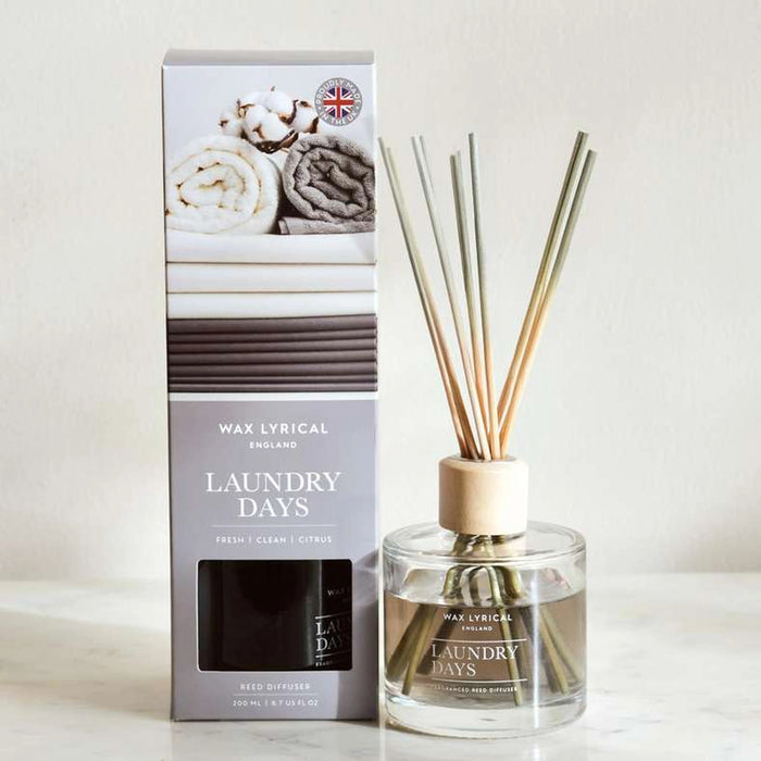 Wax Lyricals Laundry Days Reed Diffuser 200Ml 8X26Cm - White