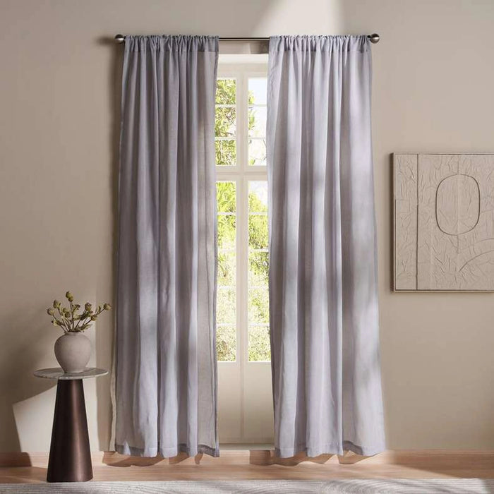 Wayne Sheer 2 Piece Curtain Set 135X240Cm - Grey