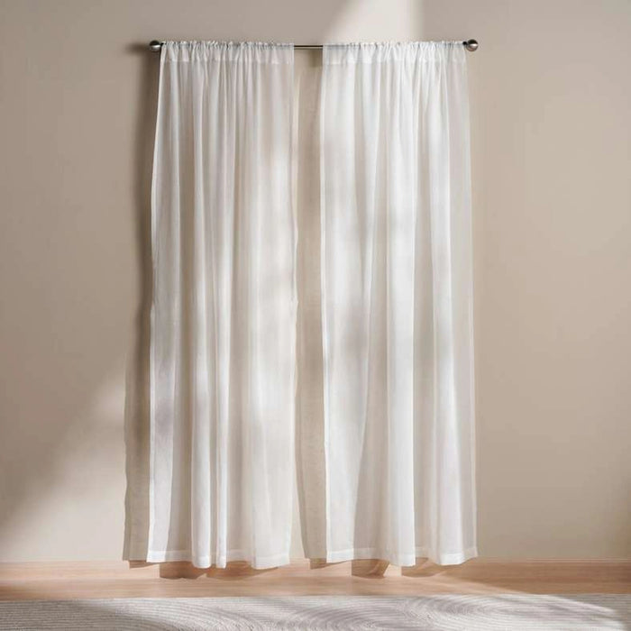 Wayne Sheer 2 Piece Curtain Set 135X240Cm - White