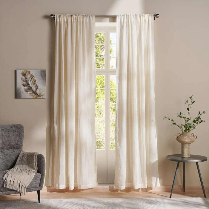 Wayne Sheer 2 Piece Curtain Set 135X300Cm - Beige