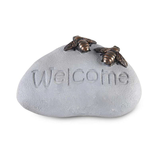 Welcome Resin Garden Pebble With Bees 23.2X15.2X9.8Cm - Grey PAN HOME