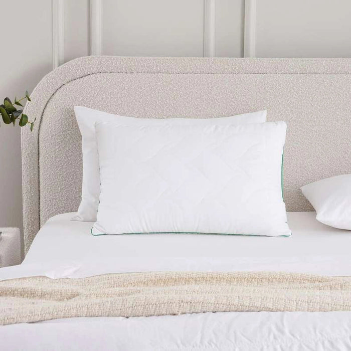 Wellness Aloe Vera Quilted Pillow - White Pan Home
