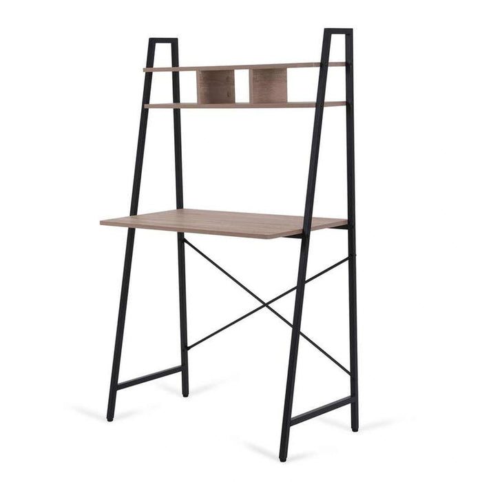 Weltech Writing Desk With Shelves - Natural Black