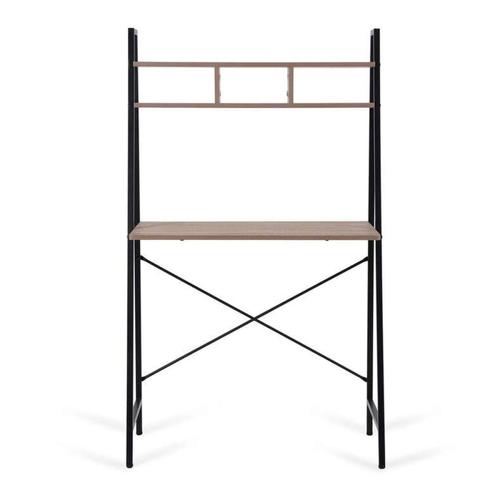 Weltech Writing Desk With Shelves - Natural Black