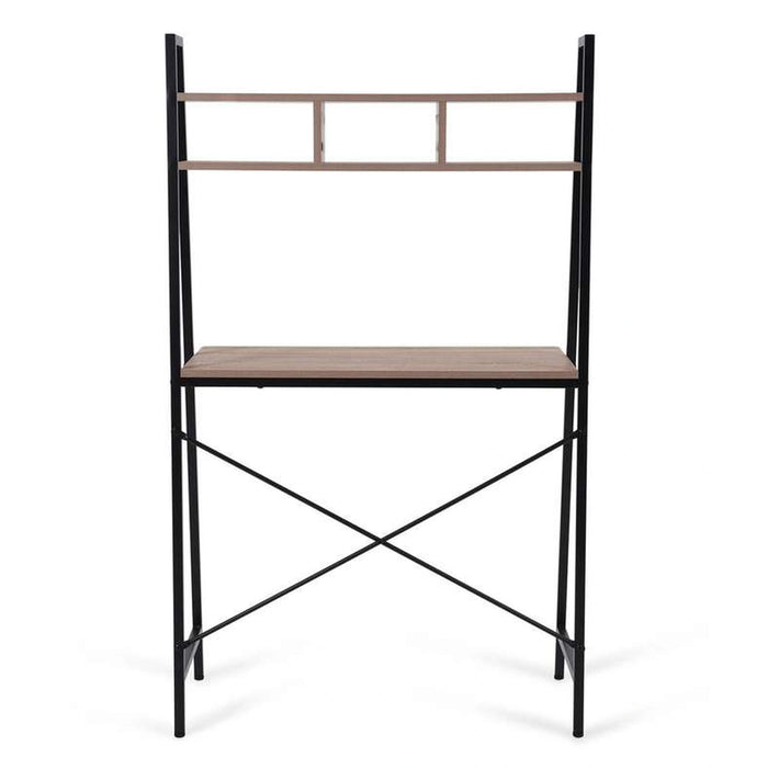 Weltech Writing Desk With Shelves - Natural Black