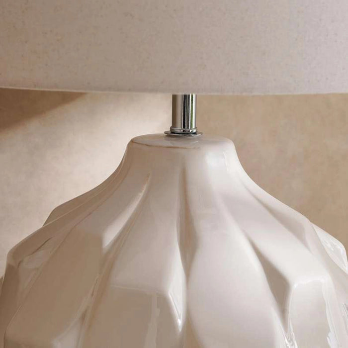 Wendale E27 Scutes Ceramic Table Lamp 45X71Cm - Beige