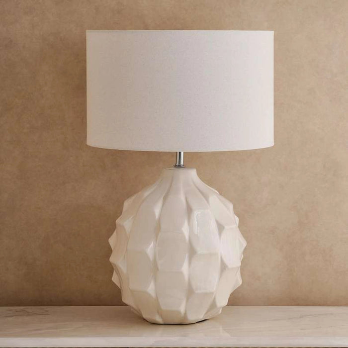 Wendale E27 Scutes Ceramic Table Lamp 45X71Cm - Beige