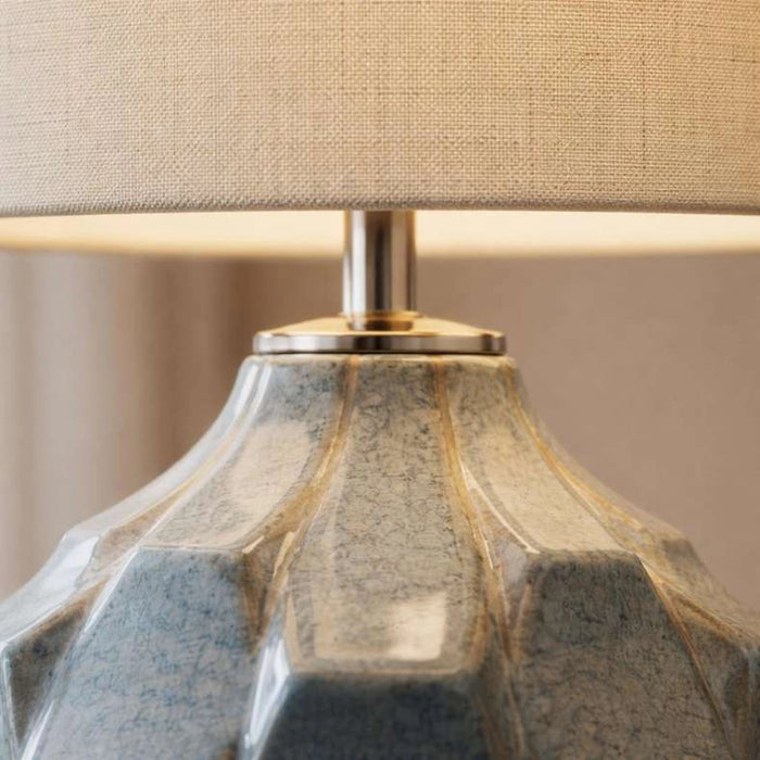 Wendale E27 Scutes Ceramic Table Lamp 45X71Cm - Blue