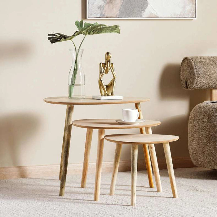 Wendy Nest Of Table Set Of 3 Veneer - Natural