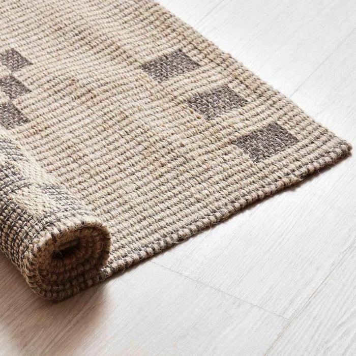 Westlane Machine Woven Jute & Cotton Blend Dhurrie 90X150Cm - Beige