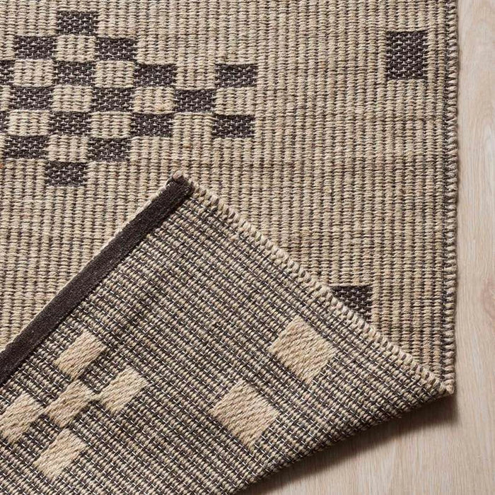 Westlane Machine Woven Jute & Cotton Blend Dhurrie 90X150Cm - Beige