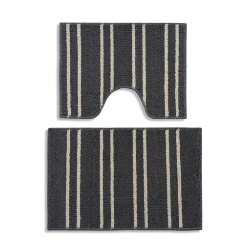 Westly 2-Piece Set Bathmat & -Grey Pan Home