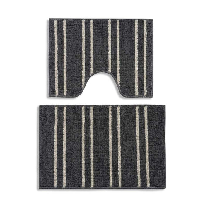 Westly 2-Piece Set Bathmat & -Grey Pan Home