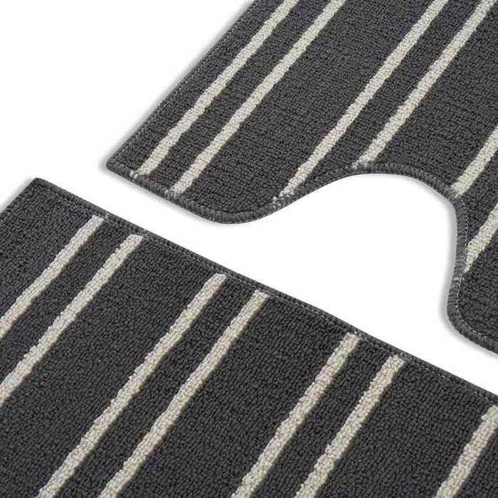 Westly 2-Piece Set Bathmat & -Grey Pan Home