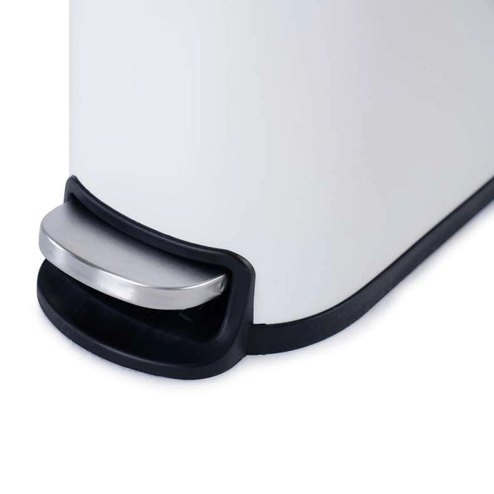 Weston 5L Slim Step Bin - White Pan Home