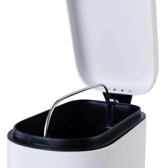 Weston 5L Slim Step Bin - White Pan Home