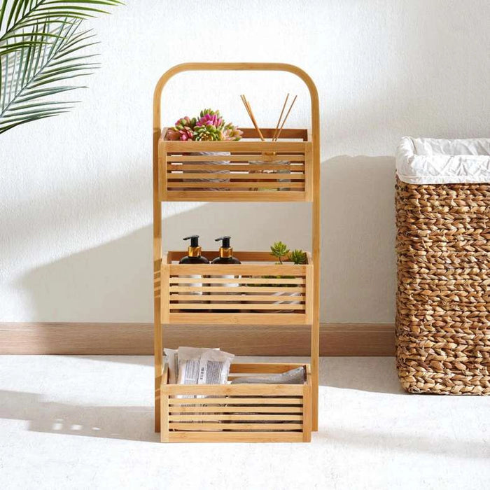 Whimsy 3-Tier Bamboo Bath Rack 34X18X76Cm - Natural