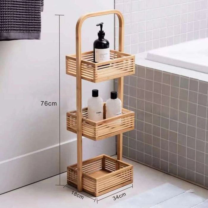 Whimsy 3-Tier Bamboo Bath Rack 34X18X76Cm - Natural