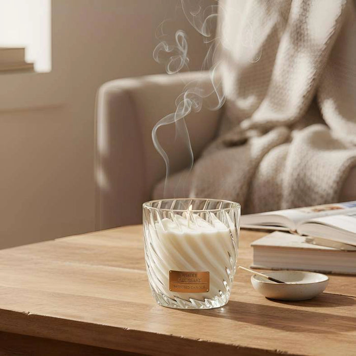 White Alchemy Violet Frost Scented Candle 220Grm - White