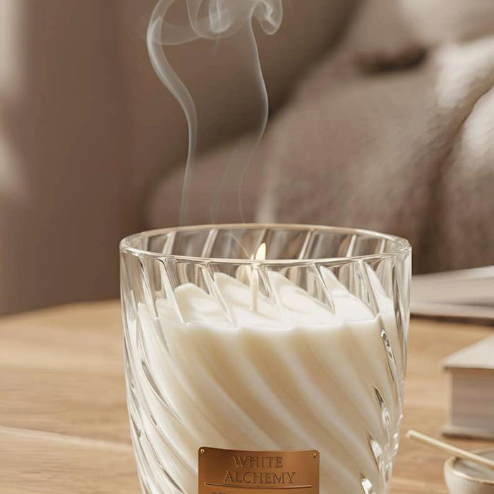White Alchemy Violet Frost Scented Candle 220Grm - White