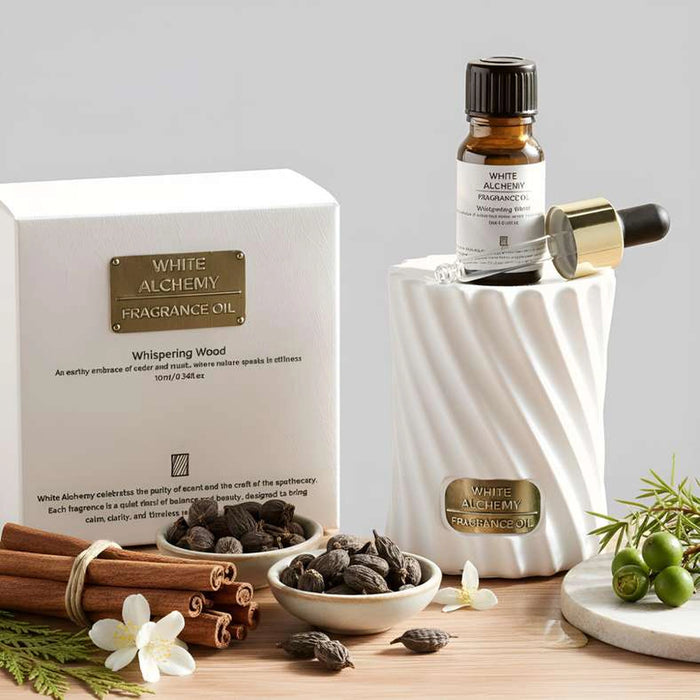 White Alchemy Whispering Wood Fragrance Oil Gift Set 10Ml - White