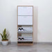 Whitmor Shoe Rack 24 Pairs With 4 Drawer - White Natural Pan Home