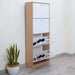 Whitmor Shoe Rack 24 Pairs With 4 Drawer - White Natural Pan Home