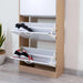 Whitmor Shoe Rack 24 Pairs With 4 Drawer - White Natural Pan Home